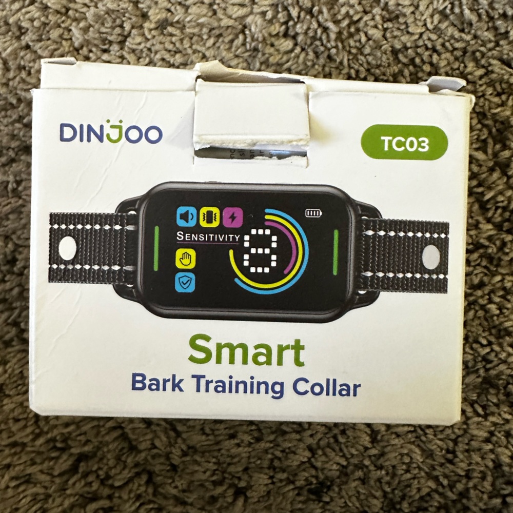 Like new in box. Dinjoo TC03 Smart bark Training Collar